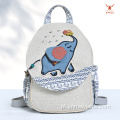 Mochila étnica conversível de algodão e linho Happy Elephant